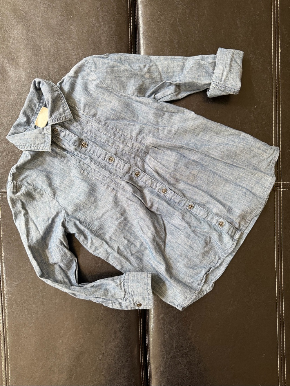 Crazy 8 - Girl’s Light Blue Chambray Button-Front Shirt